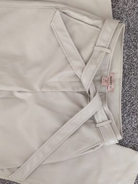 Bailey 44 Ivory Vegan Leather Belted Pants